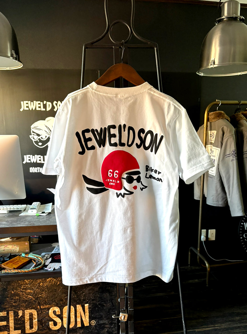 レモンライダー 3Dパフ白Tシャツ