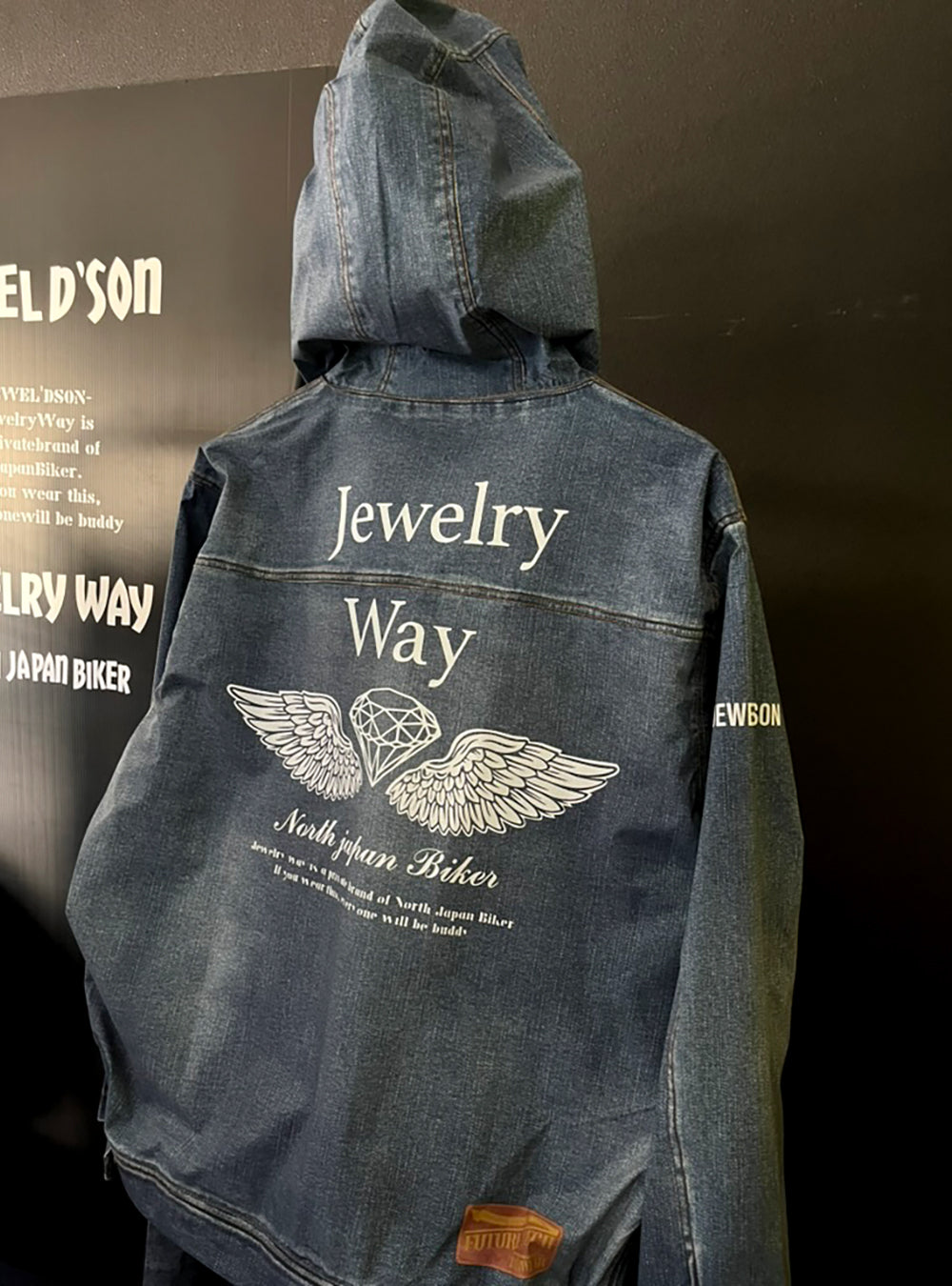 デニム風レインスーツ【Jewelry wing Design】